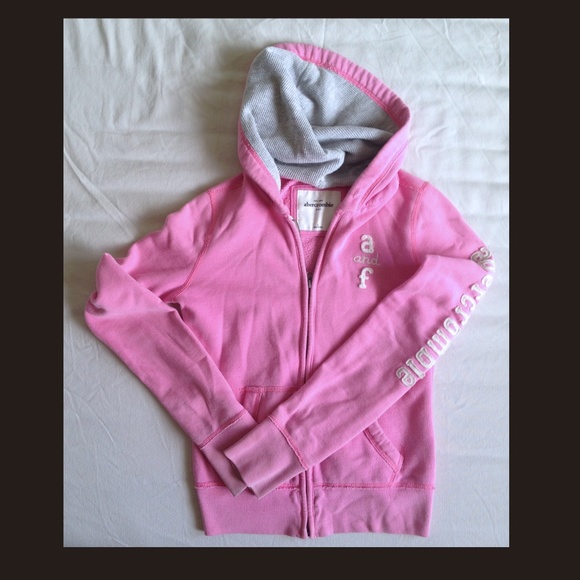 Abercrombie kid pink zipped hoodie. Size L. - Picture 1 of 1